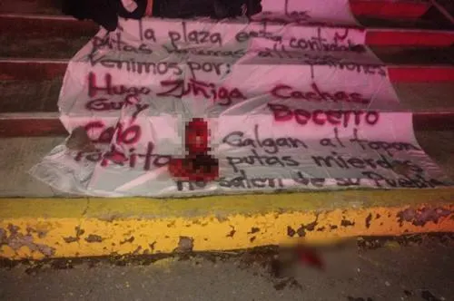 Lo encuentran degollado y con amenazante mensaje en Serdán