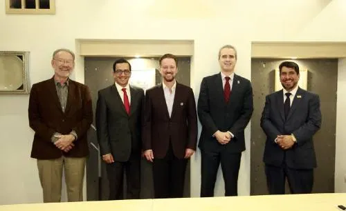 Luis Banck comparte la estrategia de seguridad con el Consorcio Universitario de Puebla
