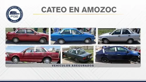 FGE aseguró en Amozoc inmueble donde desmantelaban autos robados