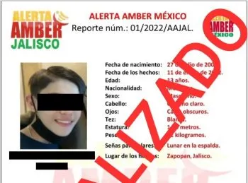 Ubican en Puebla a adolescente desaparecido en Jalisco