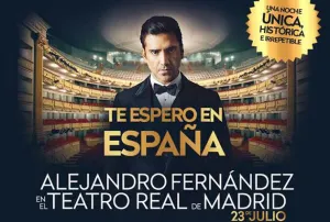 Alejandro Fernández, primer mexicano en cantar en Teatro Real de Madrid