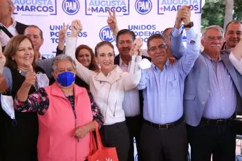 Augusta Díaz de Rivera festeja triunfo sin tener la validez de la elección