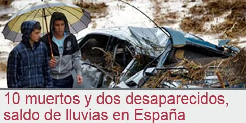 10 muertos y dos desaparecidos, saldo de lluvias en España