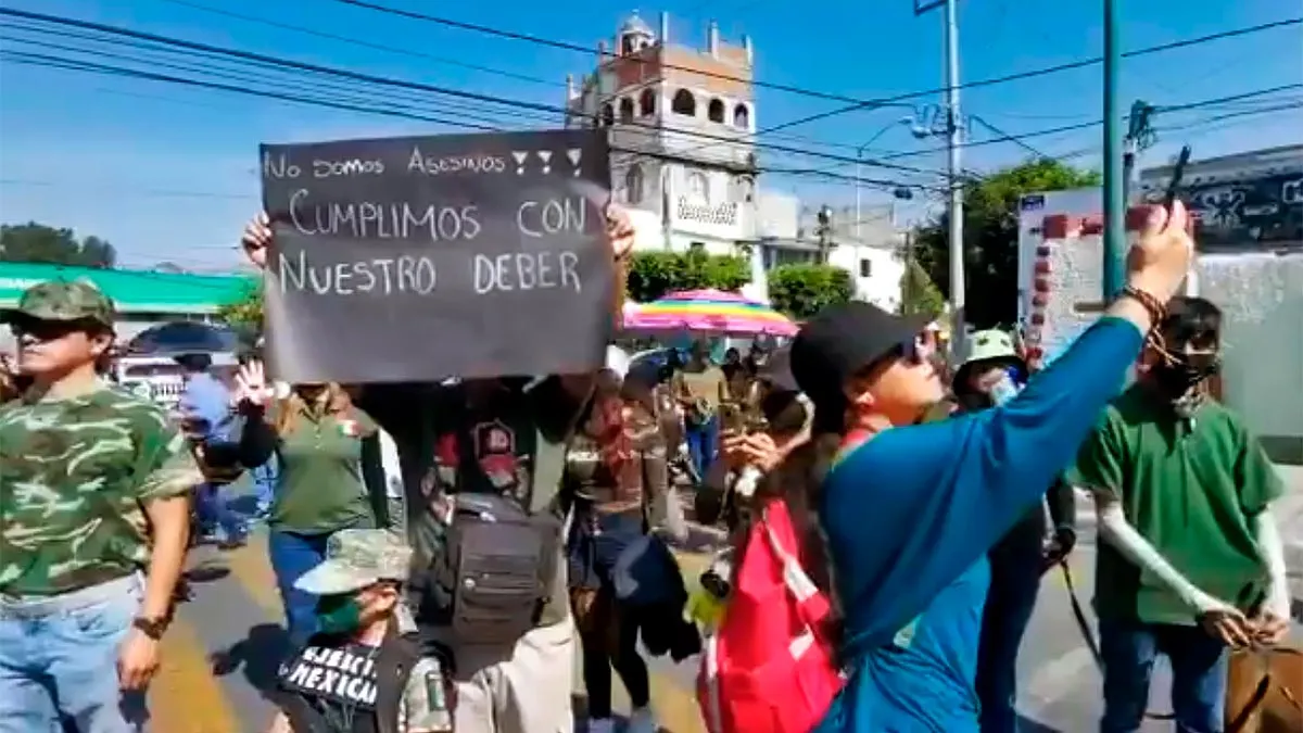 Manif 25 Zona Militar Apoyo Ejercito Mexicano