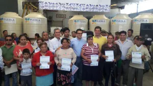 Entrega Sedeso tanques de agua a mil 514 familias