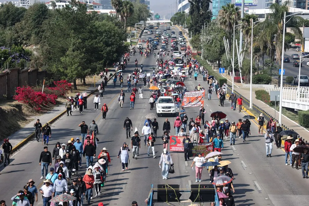 Marcha Taxistas 28 De Octubre Via Atlixcayotl