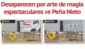 Desaparecen por arte de magia espectaculares vs Peña Nieto