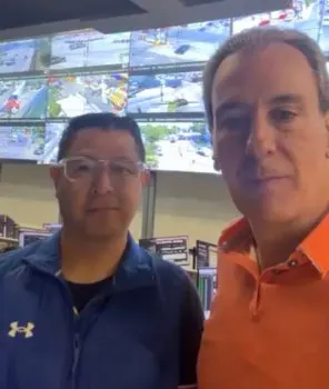 Pepe Chedraui supervisa desde el DGERI, cámaras de vigilancia en la Feria de Puebla