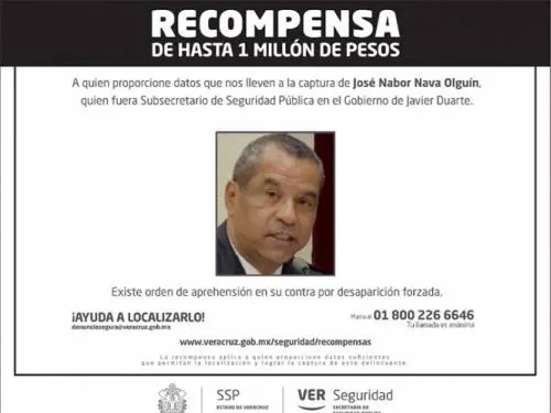 Ofrecen 1 mdp por localizar a exsubsecretario de seguridad de Veracruz