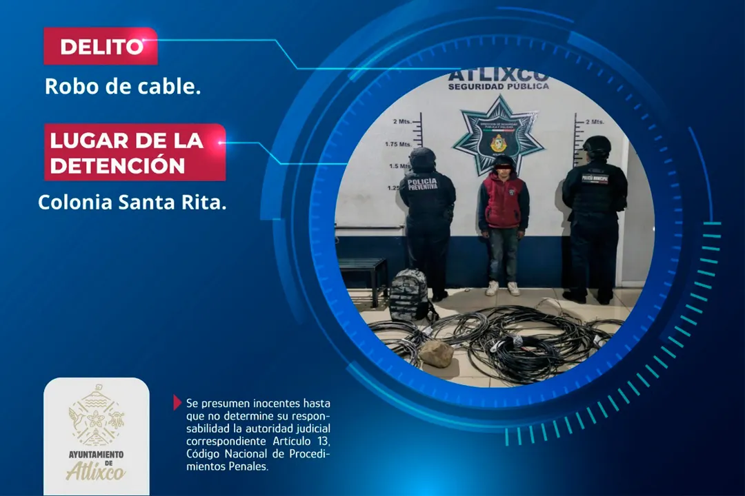 Ssc Atlixco Detenido Robo Cable