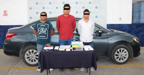 Detienen a tres hombres relacionados a otorgar préstamo mediante el esquema “Gota a Gota”