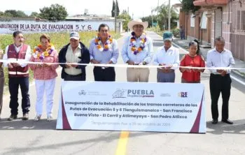 Inaugura Céspedes Peregrina tramos carreteros en las rutas de evacuación del volcán Popocátepetl