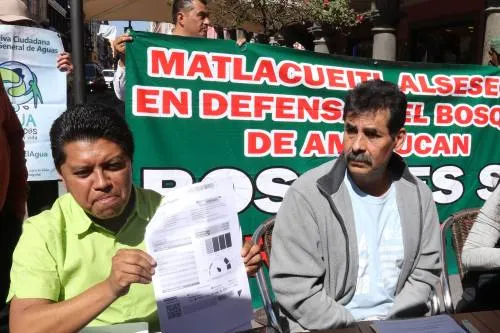 Asamblea Social del Agua exige a diputados bajar las tarifas del cobro de agua en Puebla