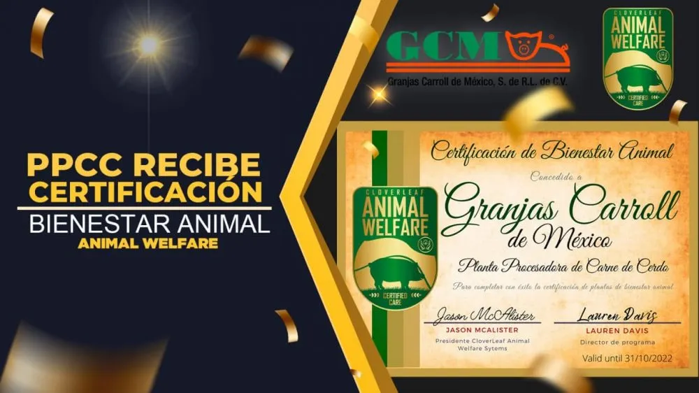 Certifican internacionalmente a Planta Procesadora de carne de Granjas Carroll